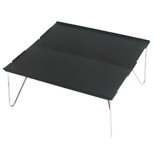 Мини-легкая прочная походная мебель для пикника, портативный походный стол, алюминиевая пластина, складной стол для барбекю(Blac