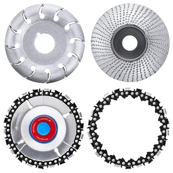 

Wood Grinding Wheel 12 Teeth Wood Shaping Disc Angle Grinder Disc Grinder Chain Disc with Replacement Chain