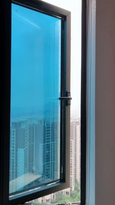 90 см x 4 м синяя Серебряная односторонняя зеркальная пленка дневная конфиденциальность не клеящаяся декоративная термоконтроль анти УФ оконный оттенок для домашнего офиса