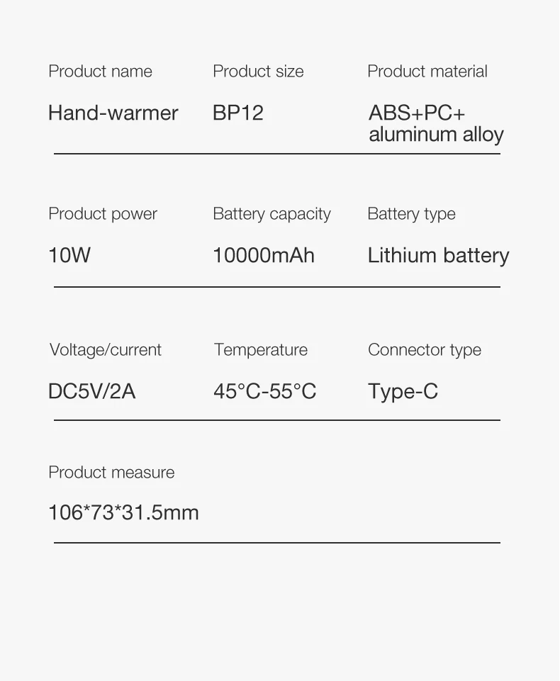 Cafele 10000 мАч портативное зарядное устройство для рук с зарядкой от USB, внешний аккумулятор, светодиодный мини-зарядное устройство для Xiaomi