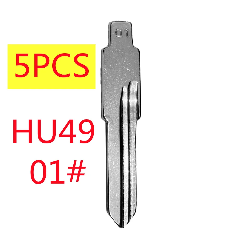 

5PCS/LOT LISHI HU49 Car Key Blade 01# KD Key Blade For KD XHORSE JMD KEYDIY VVDI Remote For Bora Santana Golf Polo Jetta Passat