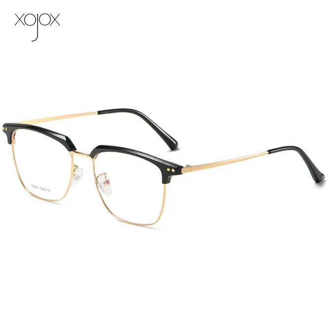 XojoX TR90, сплав, стекло es, оправа, для мужчин, полуоправа, стекло es, Ретро стиль, бизнес очки, близорукость, оправа для глаз, рецепт