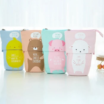 

Cute Cartoon Pattern Napkin Bag Canvas Purse Holder Organizer Storage Bags with Zipper Travel Napkins Towel Pouch Pad Holder