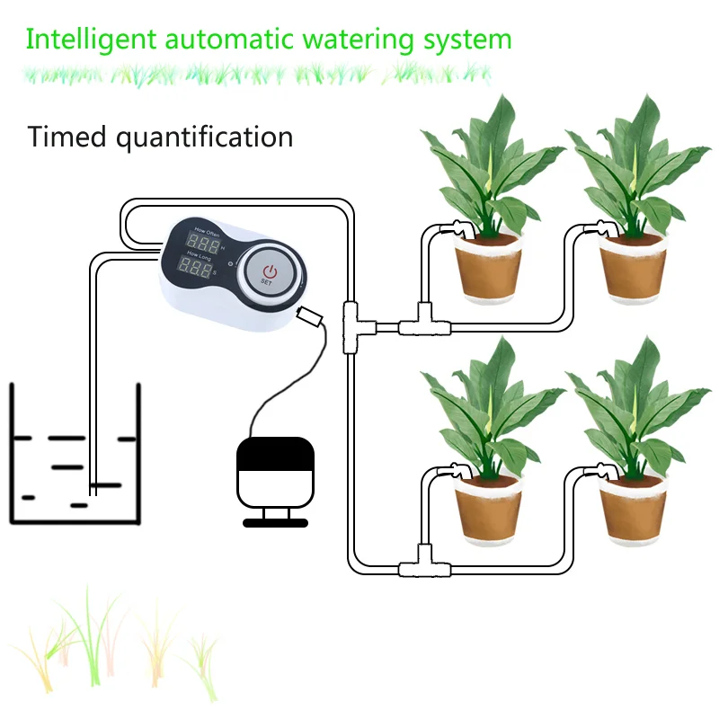 2021 New Smart Drip System Automatic Timer Watering Device Garden Water Pump Controller for Potted Plant Flower | Дом и сад