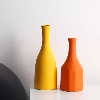 

Nordic Ceramics Creative Modern Minimalist Flower Vase Ins Living Room Bedroom Home Decore Dining Table Decoration