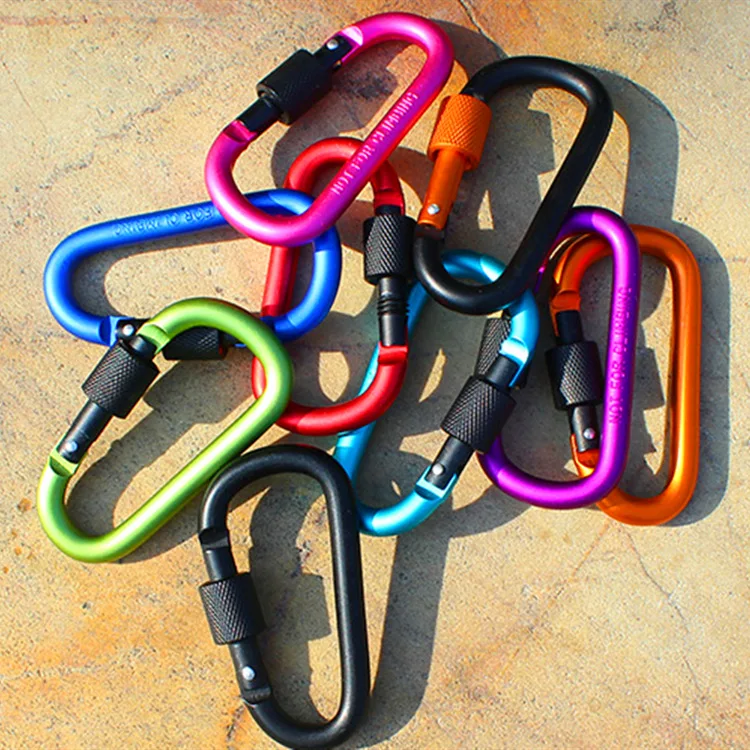 

D type lock high quality coarse 8CM lock quick draw nut lock hook aluminum alloy knapsack lock