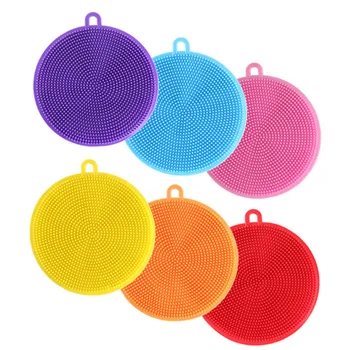 

Multi-functional Silicone Cleaning Brush Dishwashing Sponge Fruit Vegetable Cutlery Brushes Kitchen Cleaning Tools