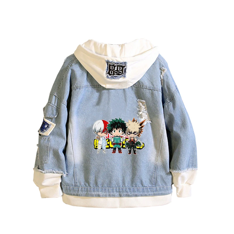 My Hero Academia giacca Demin oversize felpe con cappuccio Anime