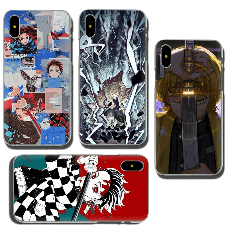 Жесткий пластиковый Чехол Demon slayer для iphone 5 5C 5S SE 6 6S 7 8 Plus X XR XS 11 Pro Max