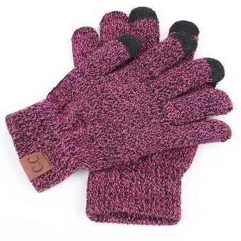 

Cycling Gloves Computer Touch Winter Men Women Dress Warm Wrist Unisex Knit Adult Multi-color Is