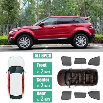 

For Land Rover Range Rover Evoque 6Pcs Windows Sunshade UV Ray Protector Block Visor