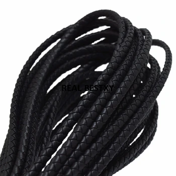 

5m/lot approx 5.2*4mm Leather Cord Braid Rope Diy Jewelry Findings Accessories Fashion Jewelry Making Materials for Bracelets