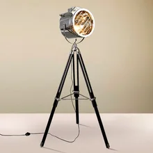 Промышленный Ретро напольный светильник для столовой, бара, гостиной, античный торшер, золотой, серебряный цвет, точечный светильник