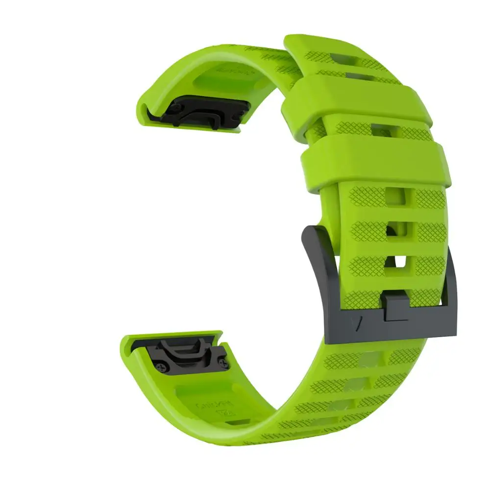 Green 26 мм Quick Release Easy Fit спортивные силиконовые часы на запястье ремешок для Garmin Fenix 6X 5X 5X Plus 3 3HR Смарт ремешок для часов браслет - Цвет: Green