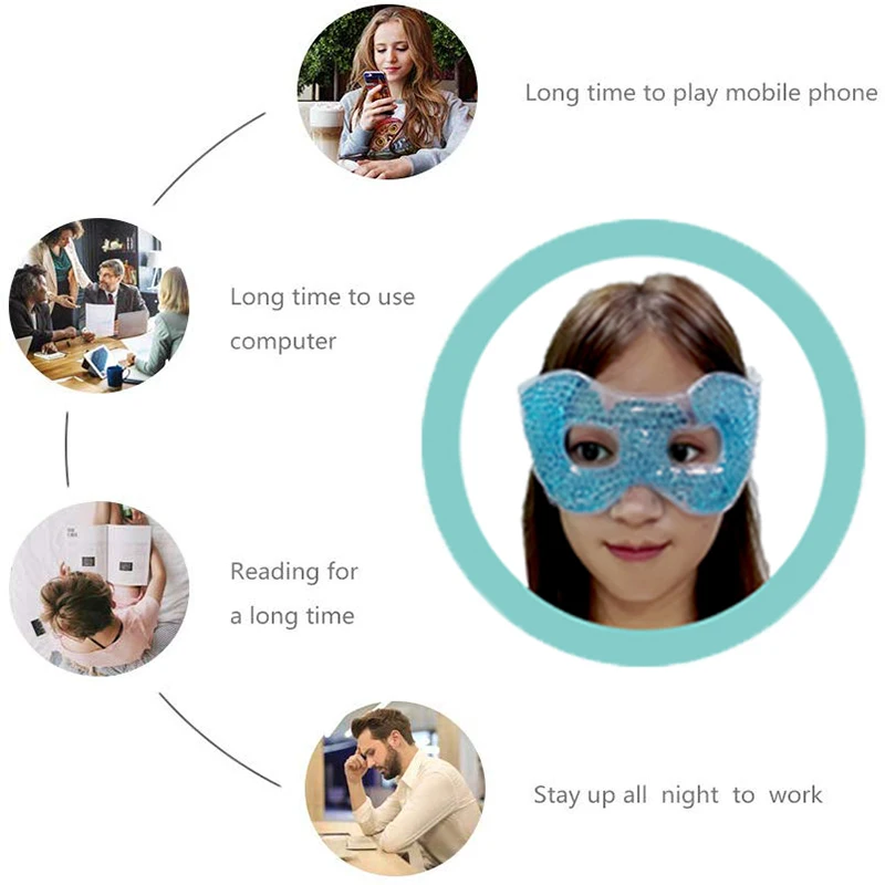Cooling Gel Eye Mask With Eye Holes Hot Cold Therapy Personal Care Beauty Sleeping Eye Mask for Puffy Dry Eyes Ergo Gel Bead Cooling Gel Eye Mask With Eye Holes Hot Cold Therapy Personal Care Beauty Sleeping Eye Mask for Puffy Dry Eyes Ergo Gel Bead