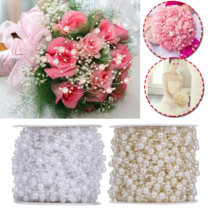 10 м ABS жемчужные бусины цепочка гирлянда Свадебная вечеринка украшение для волос