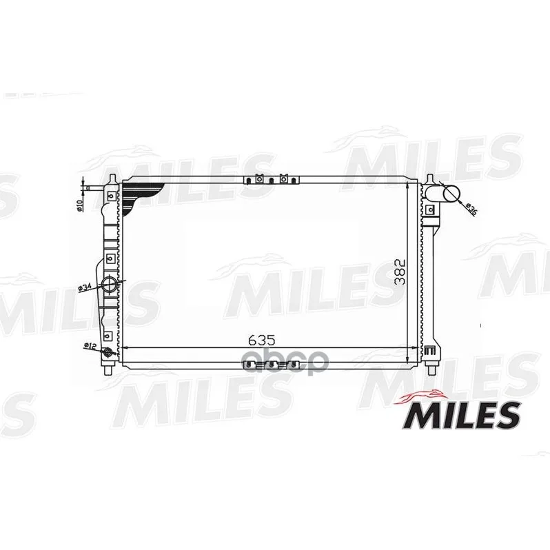 Радиатор Chevrolet Lanos 1.5/1.6 M/T A/C 97- Miles Acrm001 Miles арт. ACRM001