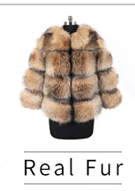 Thick Warm Real Fox Fur Coat  ODDFOX Brand Luxury Natural Fox Fur Winter Women  Outerwear Streetwear down coats & jackets