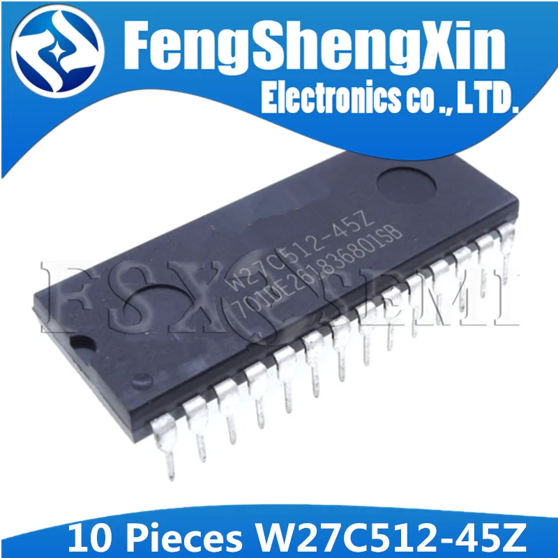 

10pcs W27C512-45Z DIP28 W27C512-45 W27C512 64K X 8 ELECTRICALLY ERASABLE EPROM IC
