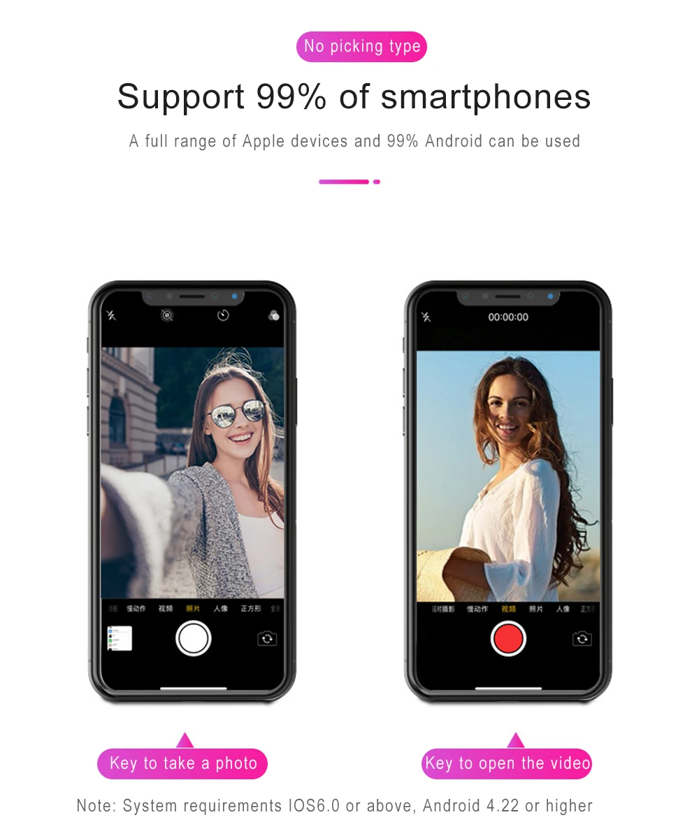 Bluetooth селфи беспроводной дистанционный держатель телефона для Apple Phone Android IOS система палец кольцо универсальный затвор камеры стендер