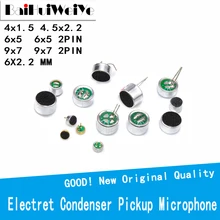 10PCS/LOT 9*7 6*5 6*2.2 4*1.5 4.5*2.2MM Microphone Electret Microphone with 2 pin pick-up 52DB 6050 9767 4522 4015P 6022