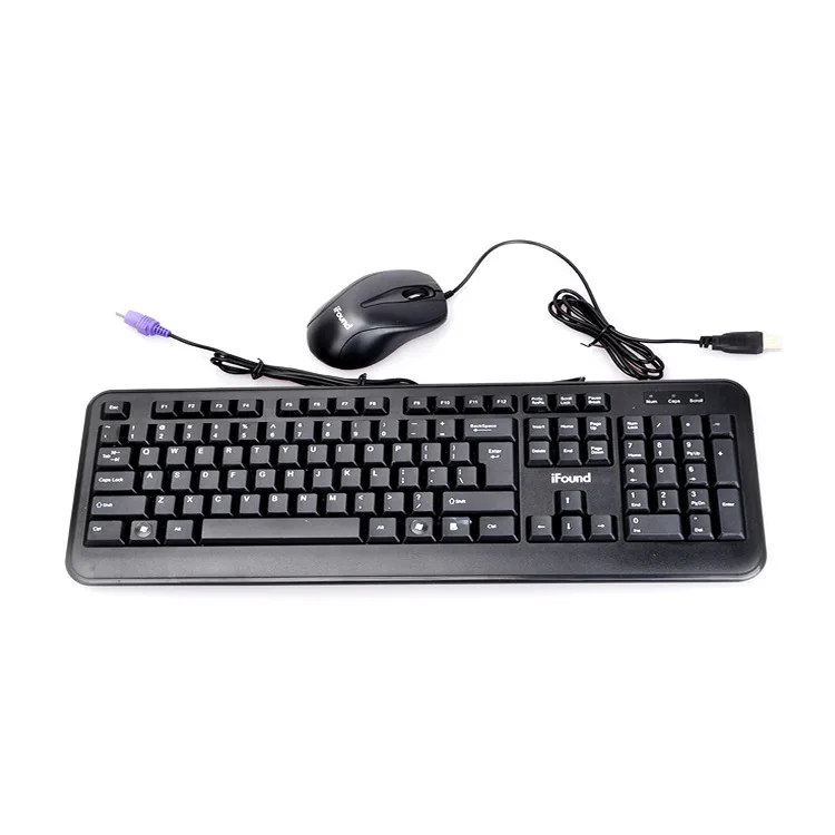 

Genuine Product Founder Technology F8108 Set Installed Partner Wired Keyboard And Mouse Suit PS2 Keyboard USB Mouse