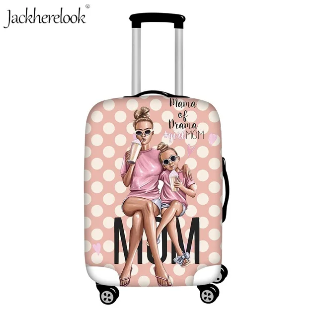 HK818 Чехол для багажа jackhereook Super Mom с принтом «любовь» для мамы, чехол для дорожного чемодана, Пыленепроницаемая багажная тележка, эластичная сумка на колесиках - Color: HK818