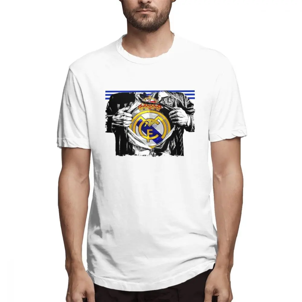 

2019 Real Madrid Fighting Men's Short Sleeve T-shirt 3D Print t shirt Cotton Funny T-shirt home Top Tees