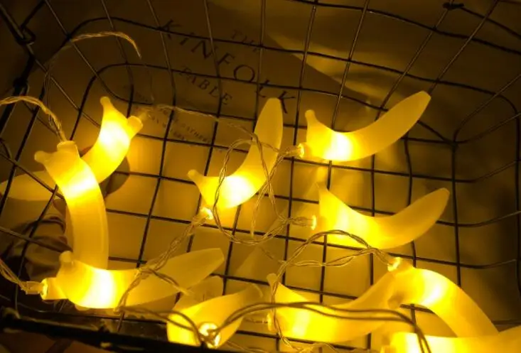 

LED banana fruit string light home holiday light battery box lamp string 1.5m 10led