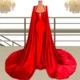 Vestidos de celebridades de lujo hasta el suelo rojos, vestidos de noche para mujer, ropa de fiesta, moda con tren
