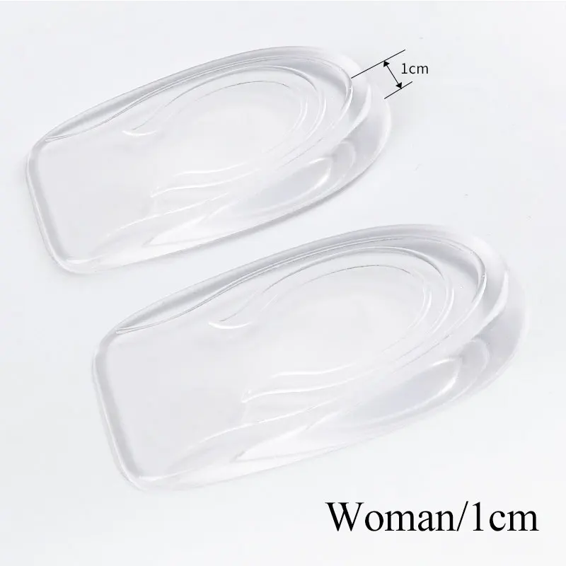 woman 1cm 1 пара,, новинка, удобные, унисекс, для женщин и мужчин, гелевые, увеличивающие рост стельки для обуви, вставка на пятке, регулируемая стелька, 1-3 см, половинные стельки - Цвет: woman 1cm
