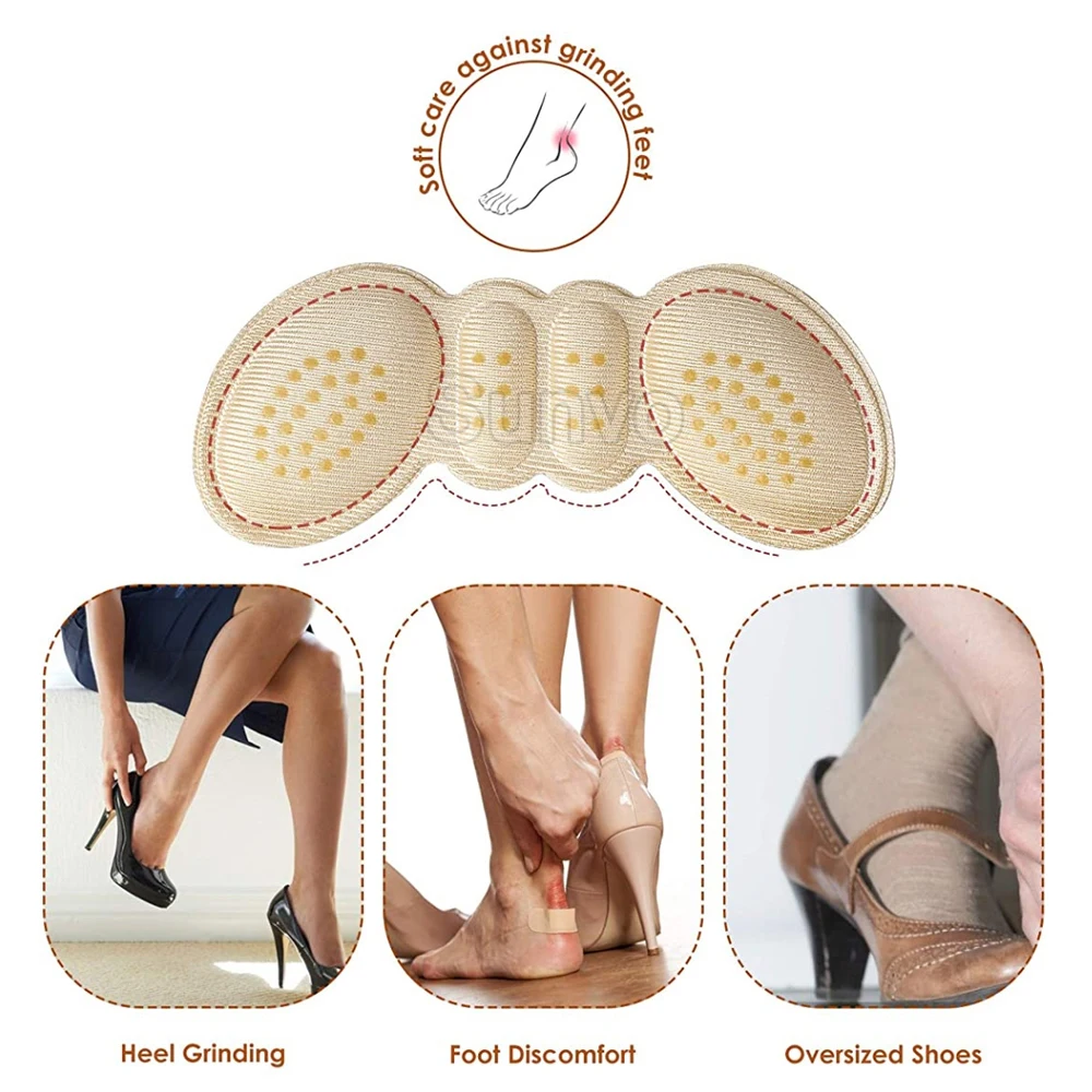 6 Pairs Heel Insoles Pads for Women High Heel Shoes Adhesive Liner Grip Heels Protector Sticker Foot Pain Relief Care Insert Pad for shoe insoles heel patch insole heel protector heel protector pads heel insoles heel cushion insole