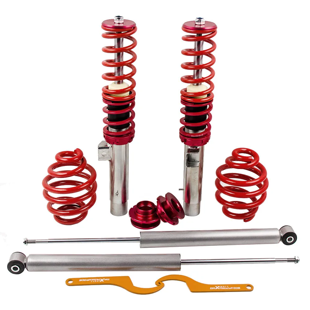 Coilovers Adjustable Cloilover Kit for BMW E46 320 323 325 328 330 Touring Red