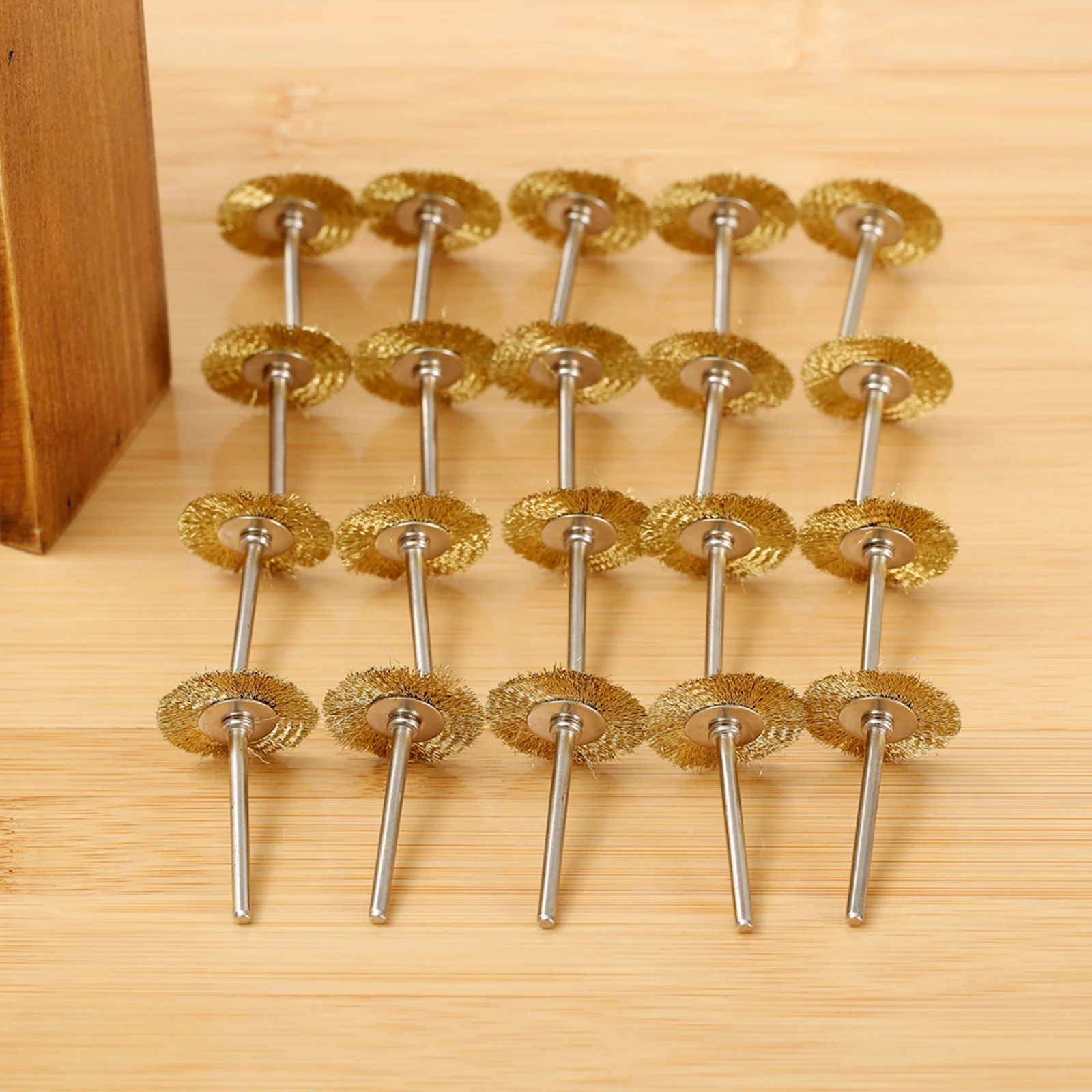 20Pcs 25mm Brass Copper Wire Wheel Brushes Rotary Polish Tool Power Die Grinder Accessories | Инструменты