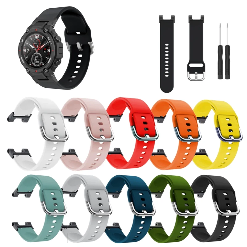 Strap For Huami Amazfit T Rex Pro Watch Silicone Bracelet 20/22mm Watch