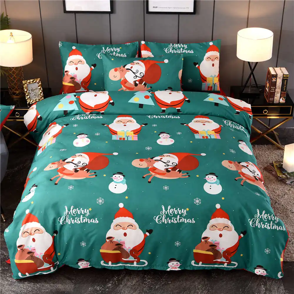 No-2 Merry Christmas постельное белье Наволочка Мультфильм Санта Клаус красный постельное белье набор пододеяльников для детей украшение кровати - Цвет: No-2