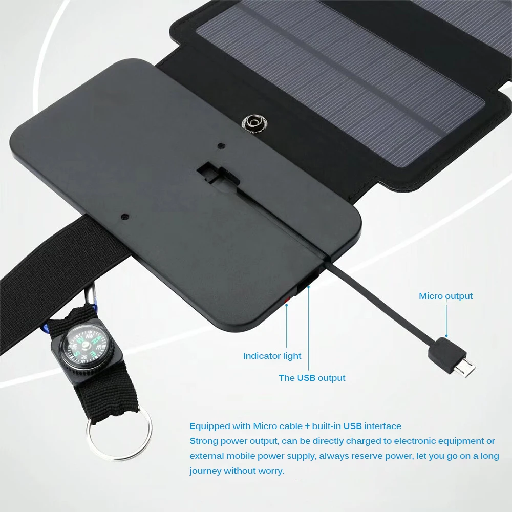 SunPower складное солнечное зарядное устройство 5 в USB выходное устройство портативная солнечная панель для смартфона наружная солнечная панель портативная