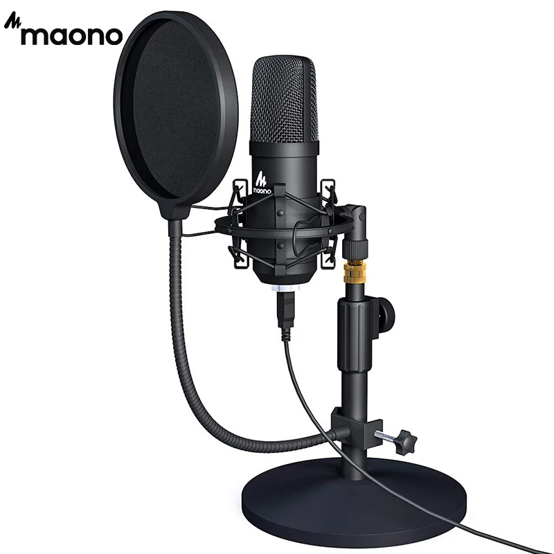 Review MAONO USB Microphone Professional Podcast Streaming Microphone Condenser Studio Mic for Computer YouTube Gaming Recording A04T