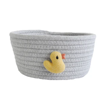 

Cotton Rope Storage Basket Weaving Nordic Simple Desktop Sundries Cotton Storage Box Number Duck Storage Box