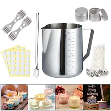 Kaars Maken Kit Diy Kaars Ambachtelijke Gereedschappen Met Gieten Pot, Kaars Tin, Lepel, kaars Lont Voor Volwassenen Beginners