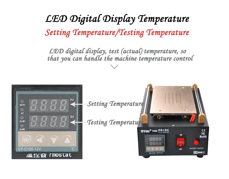 Стекло lcd сенсорный экран Сепаратор UYUE 948Q встроенный насос вакуумный максимум 7 дюймов мобильный телефон разборка и техническое обслуживание инструменты