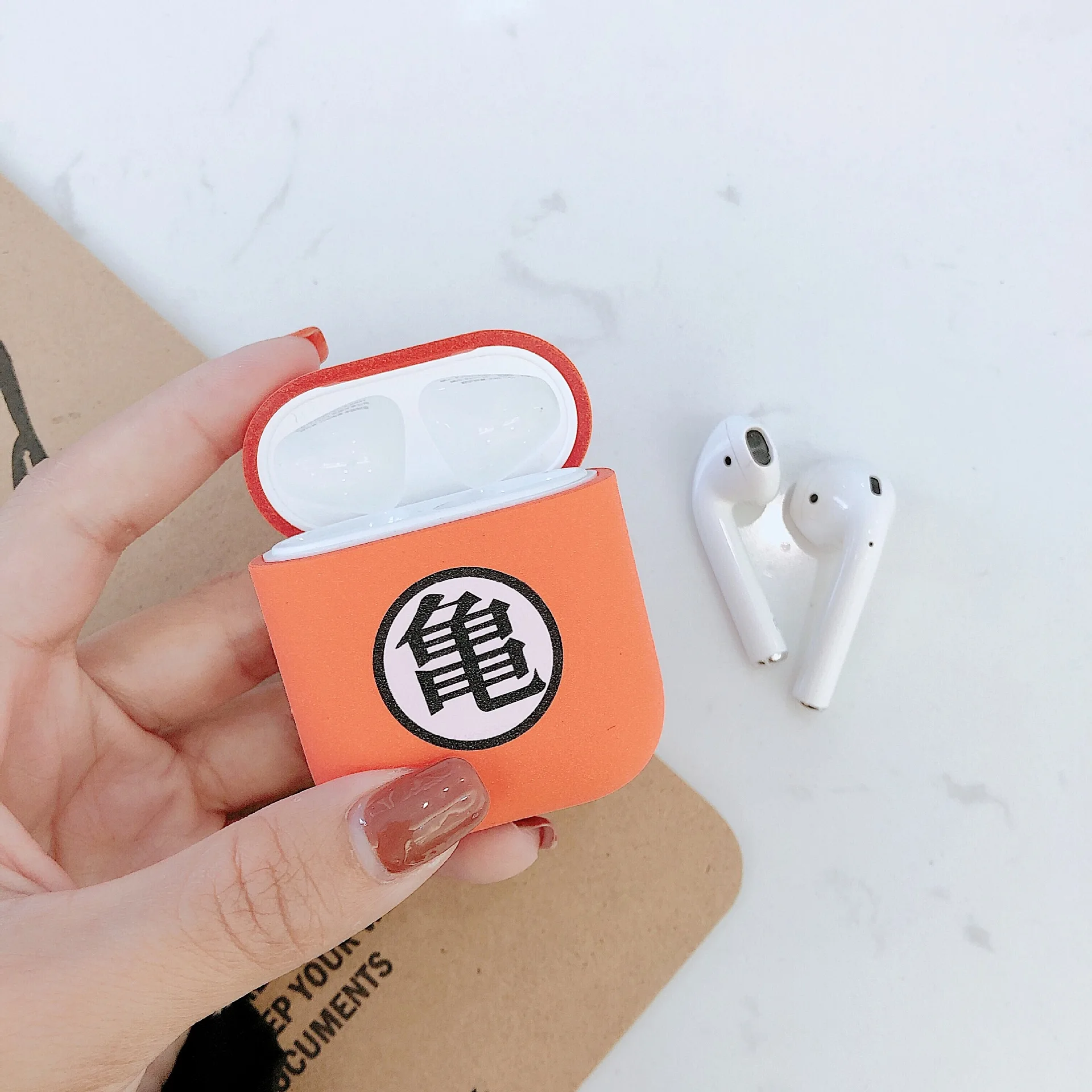 Dragon Ball для AirPods чехол для ПК Жесткий матовый ручной для Apple AirPods чехол Bluetooth защита от падения наушники оболочка