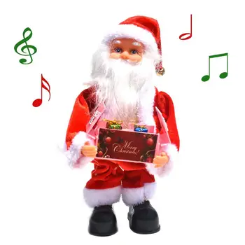 

Electric Santa Claus Doll Music Christmas Ornament Gift Toy 2020 Christmas Tree Ornament New Year Home Decoration Kids Gifts