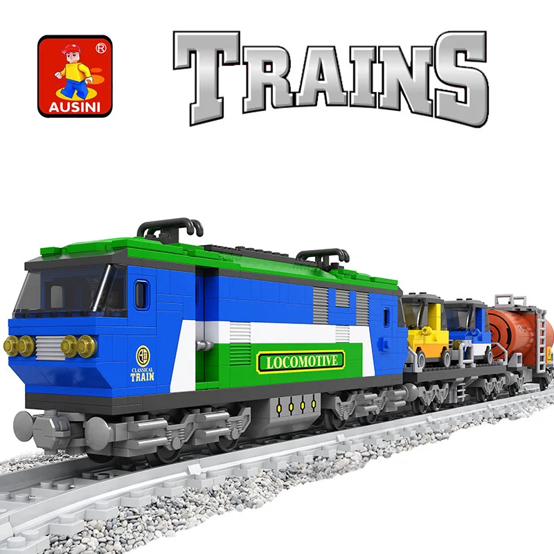 

AUSINI Ausini25808 Train Series Assembled Plastic Building Blocks Educational Toy 8 Section Camera Track