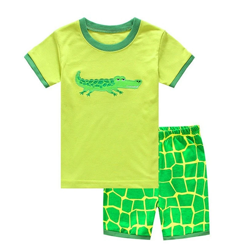 baby sleepwear SAILEROAD Children's Crocodile Pajamas Set Girls Pajamas Cotton Kids Boys Sleepwear Child Night Wear Clothing Suits baby clothes boy