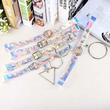 

fashion Clear laser Belt Holographic Basque Waist Belts for Women Waist Belt Transparent Aesthetic Belts Metal Transparent Belts