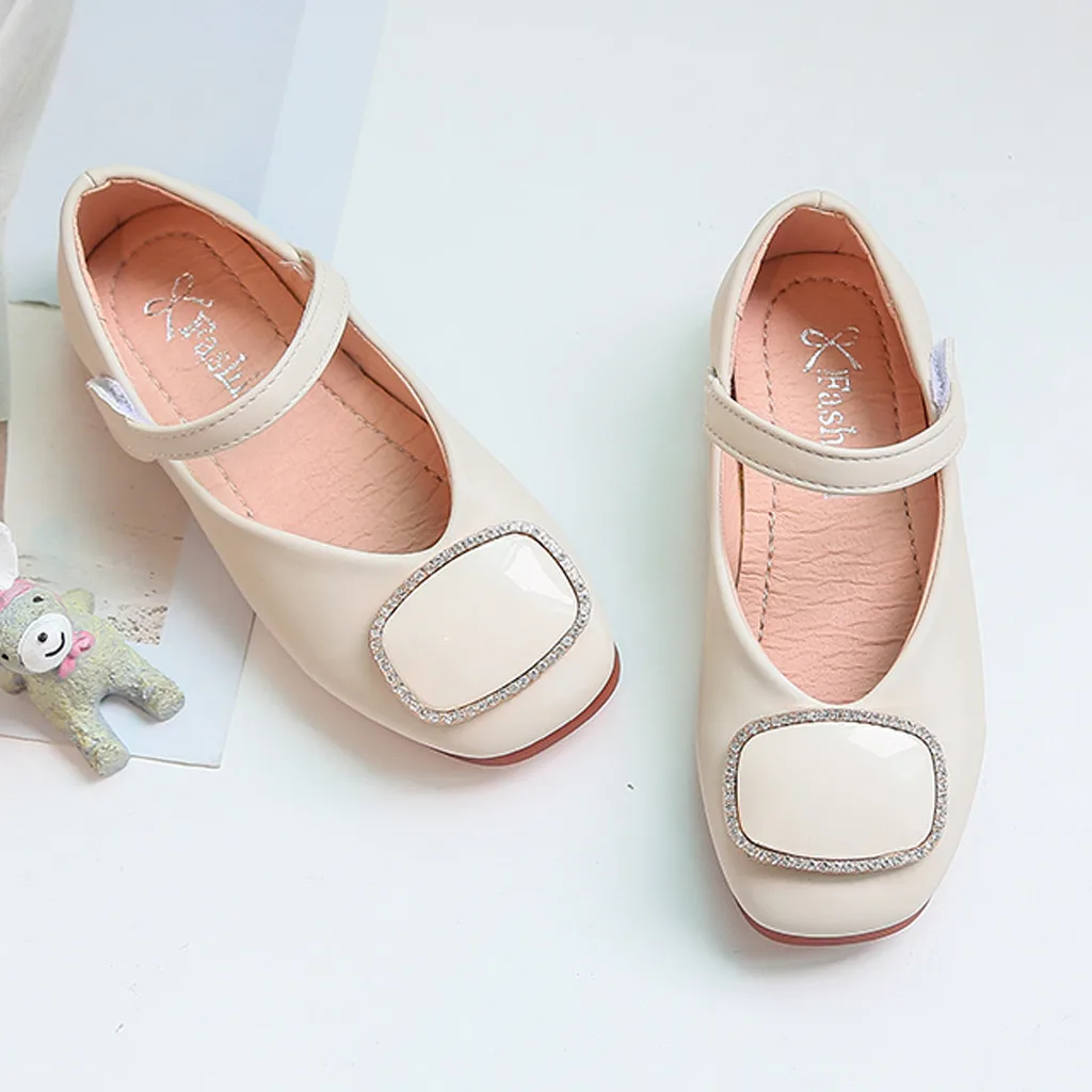 Кожаная обувь для девочек; весенне-Осенняя детская обувь принцессы из искусственной кожи; легкая детская обувь с мягкой подошвой; цвет белый, розовый, зеленый