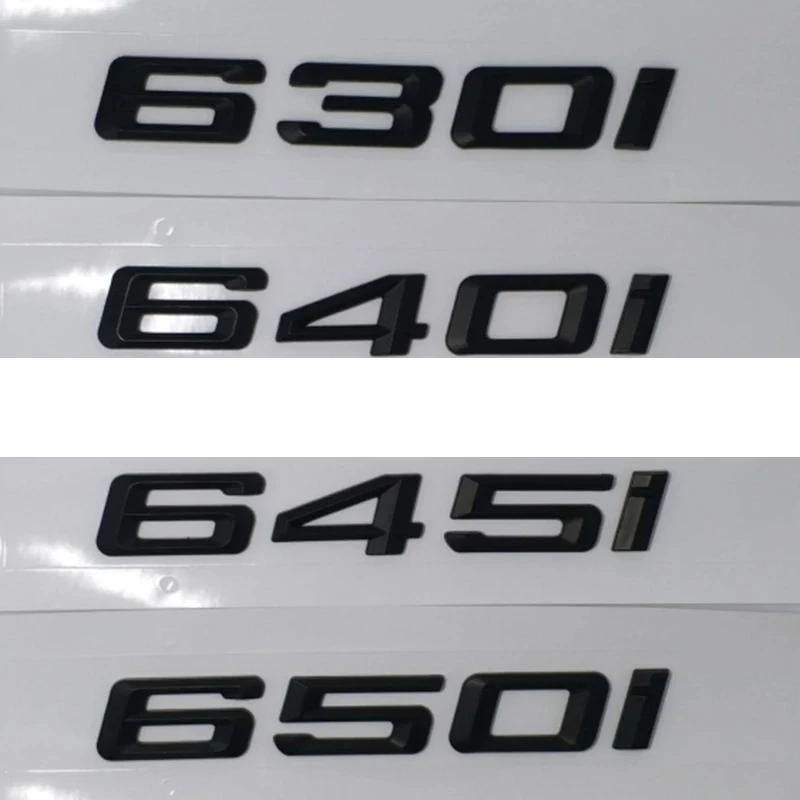 BLACK REAR BOOT 630i NUMBER MODEL LETTER ABS EMBLEM BADGE FOR BMW 6 SERIES M 