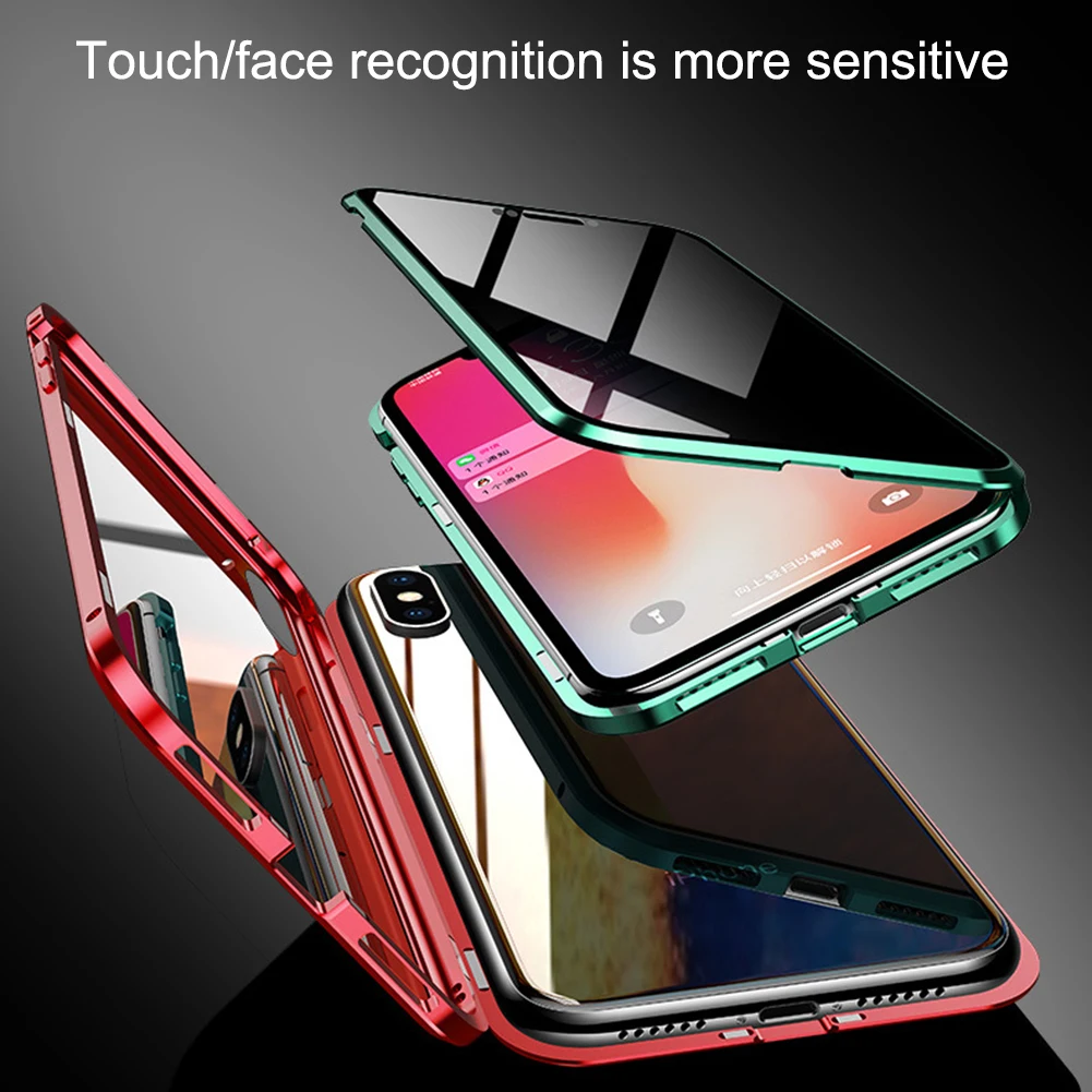 Анти-пип Магнитный чехол для телефона защитный чехол для iPhone 6 plus/6s Plus 7plus 8 plus XR XsMax Чехол Размер 6,1/6,5 дюйма