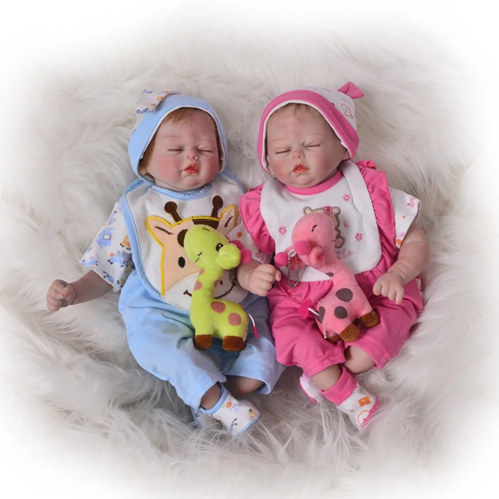 

Keiumi2018 New Style Eye-closed Reborn Baby Doll 17-Inch Cloth Body Model Infant Children to Sleep with Doll